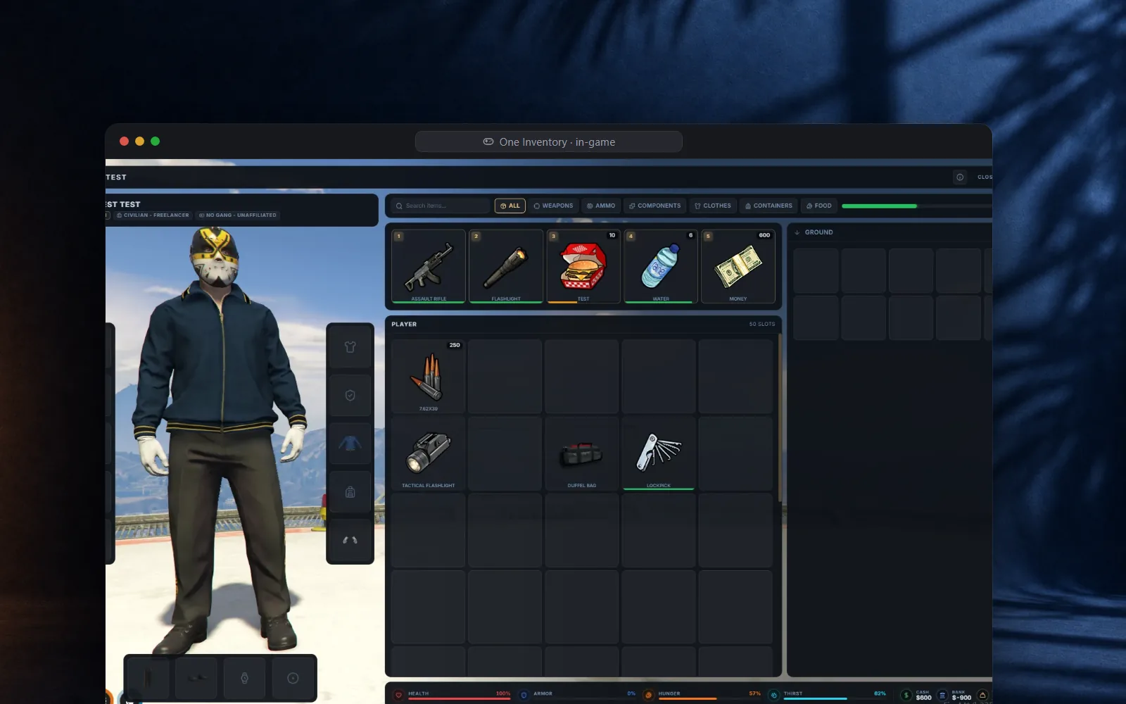 One Inventory, The FiveM inventory you set up in-game