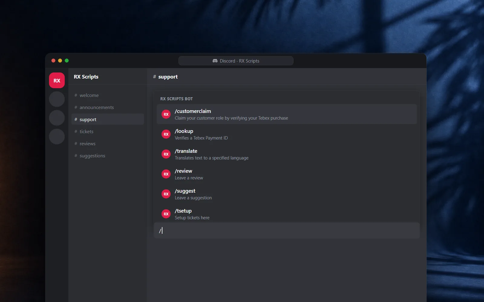 RX Scripts Discord Bot, Sales and support for a 10,000+ member community