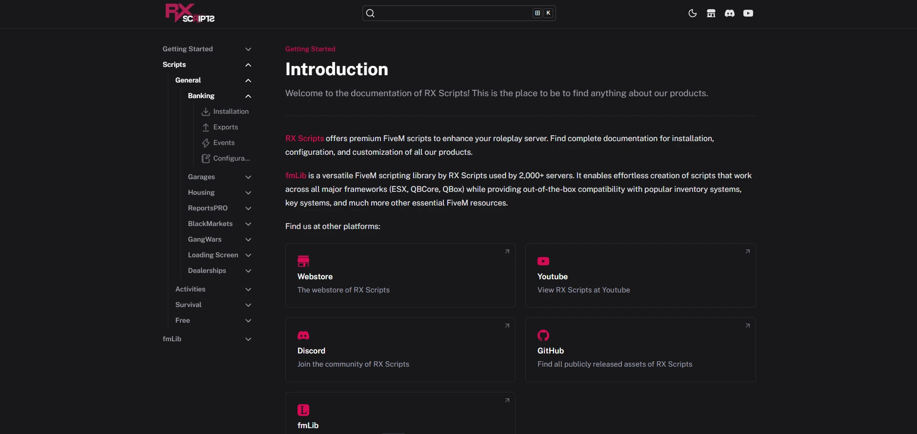 Documentation screenshot